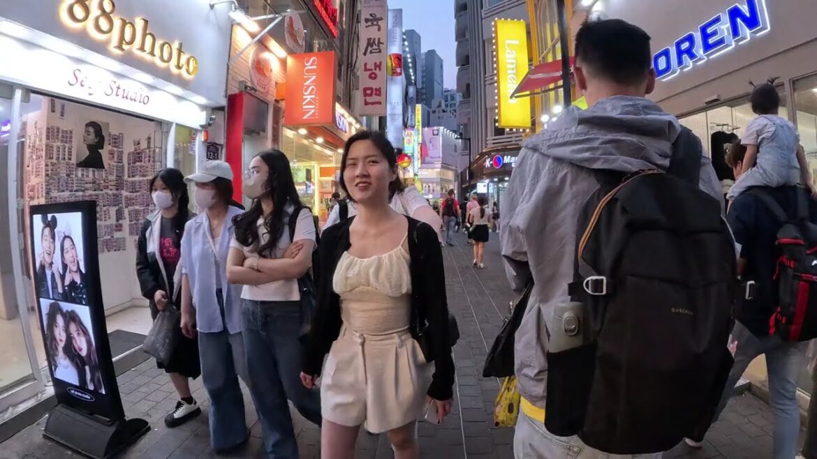 #423 [4K Ultra-wide video: Myeongdong food street in Seoul, Korea. #Myeongdong#Walking#CityTour#trip