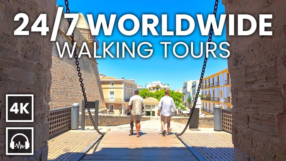 24/7 WORLDWIDE Walking Tours - With Captions [4K Ultra HD/60fps]