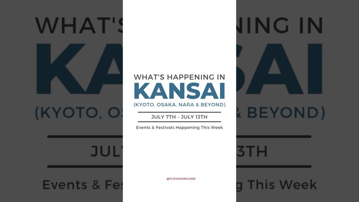 What’s happening in Kansai this week? Don’t miss out on these awesome events and festivals!🇯🇵🏯