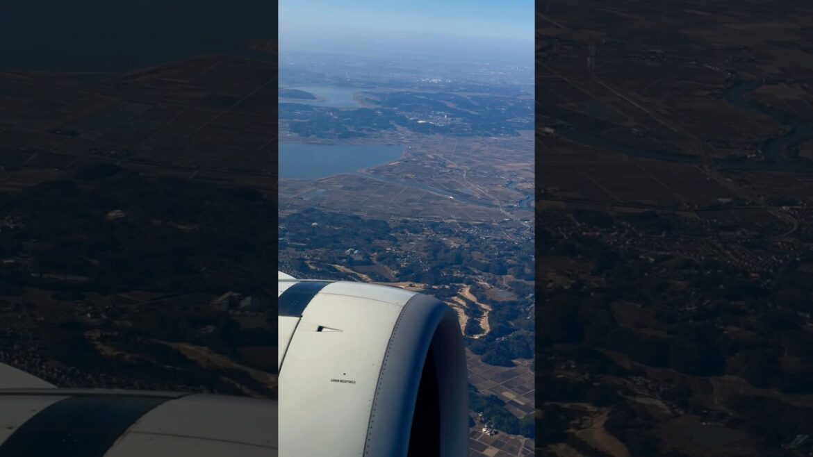 Mount Fuji seen from above #shorts #travel #short #airplane #koreanair