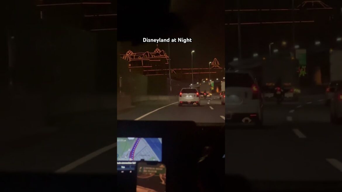 You can see this amazing night view of disneyland from chiba