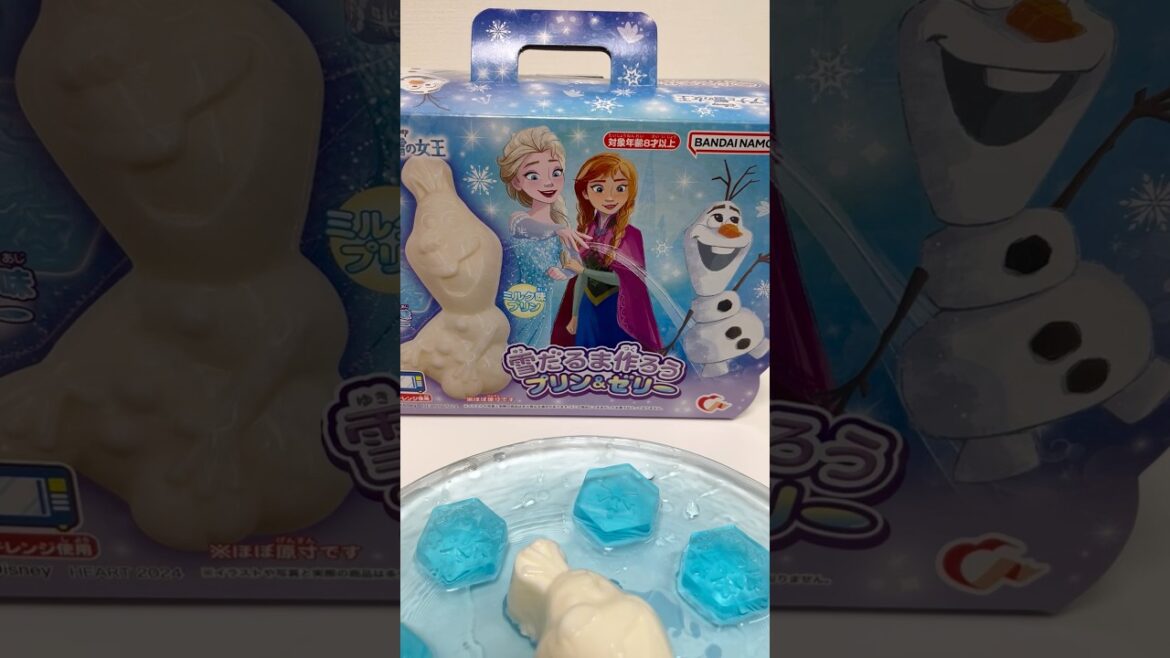 Disney’s Frozen Olaf Milk Pudding and Snowflake Soda Jelly #shorts Disney's Frozen Olaf Milk Pudding and Snowflake Soda Jelly #shorts