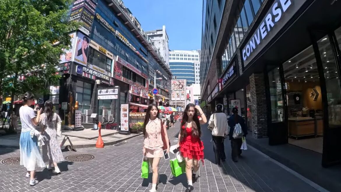 #432 [4K Ultra-wide video: Myeongdong food street in Seoul, Korea. #Myeongdong#Walking#CityTour#trip
