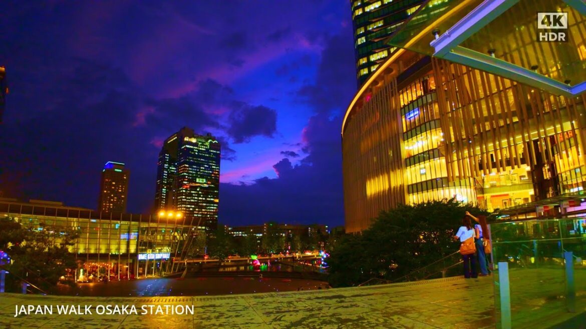 大阪駅(梅田)周辺を歩く(7月週末)Japan walk Osaka Station 4k