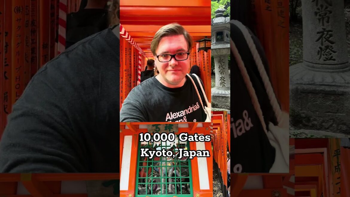 In Kyoto, we had to visit the Fushimi Inari Shrine to see the iconic 10,000 Gates! Beautiful! #japan