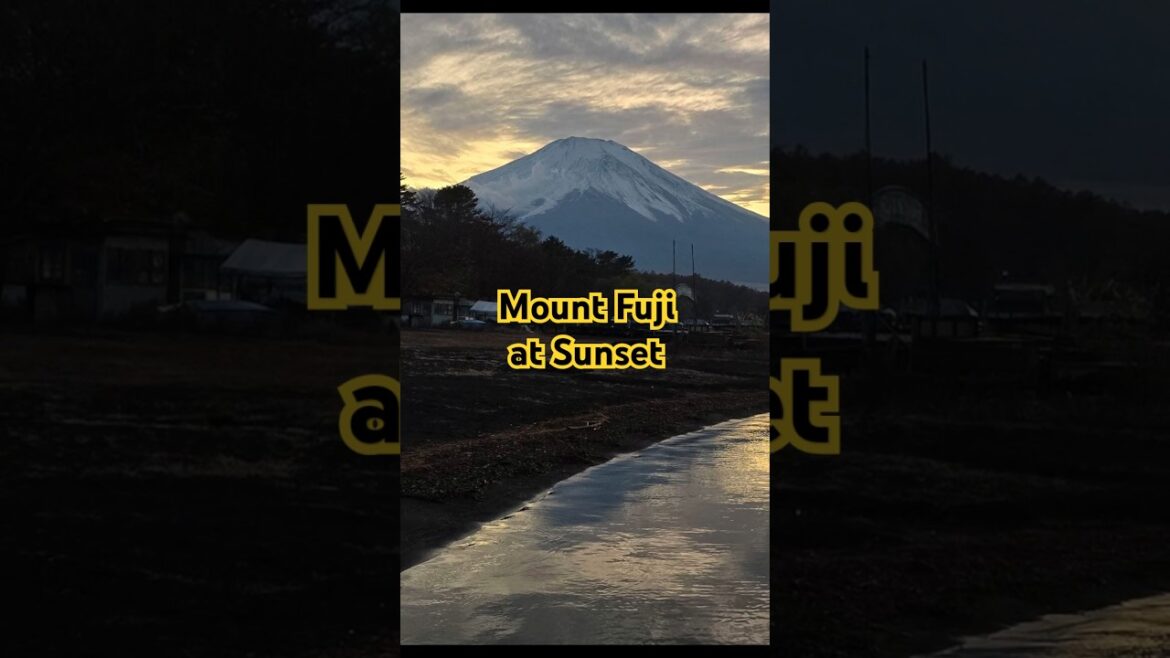 Mount Fuji at Sunset  #japantravel #mountfuji #yamanakako