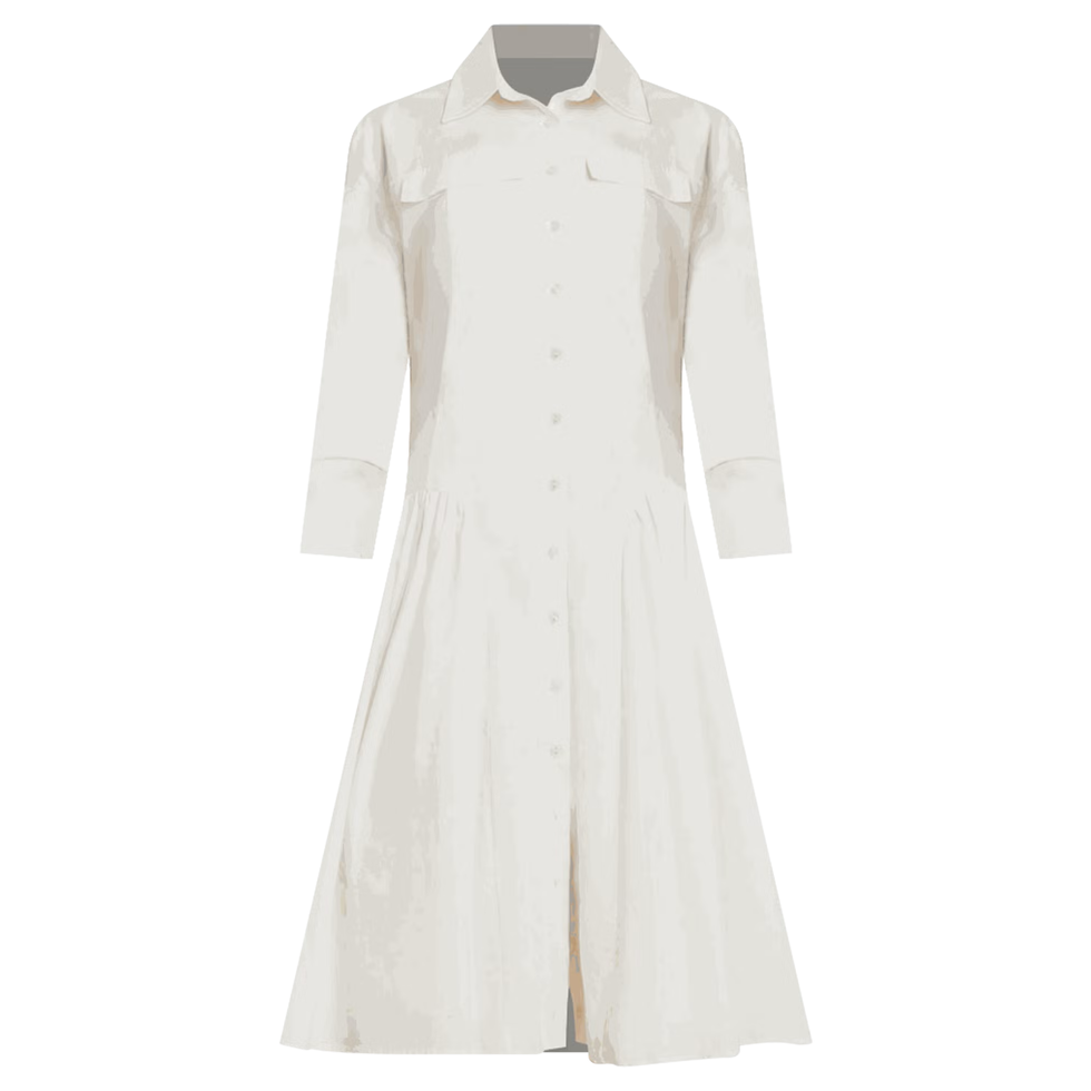 Long Sleeve Poplin Maxi Shirtdress