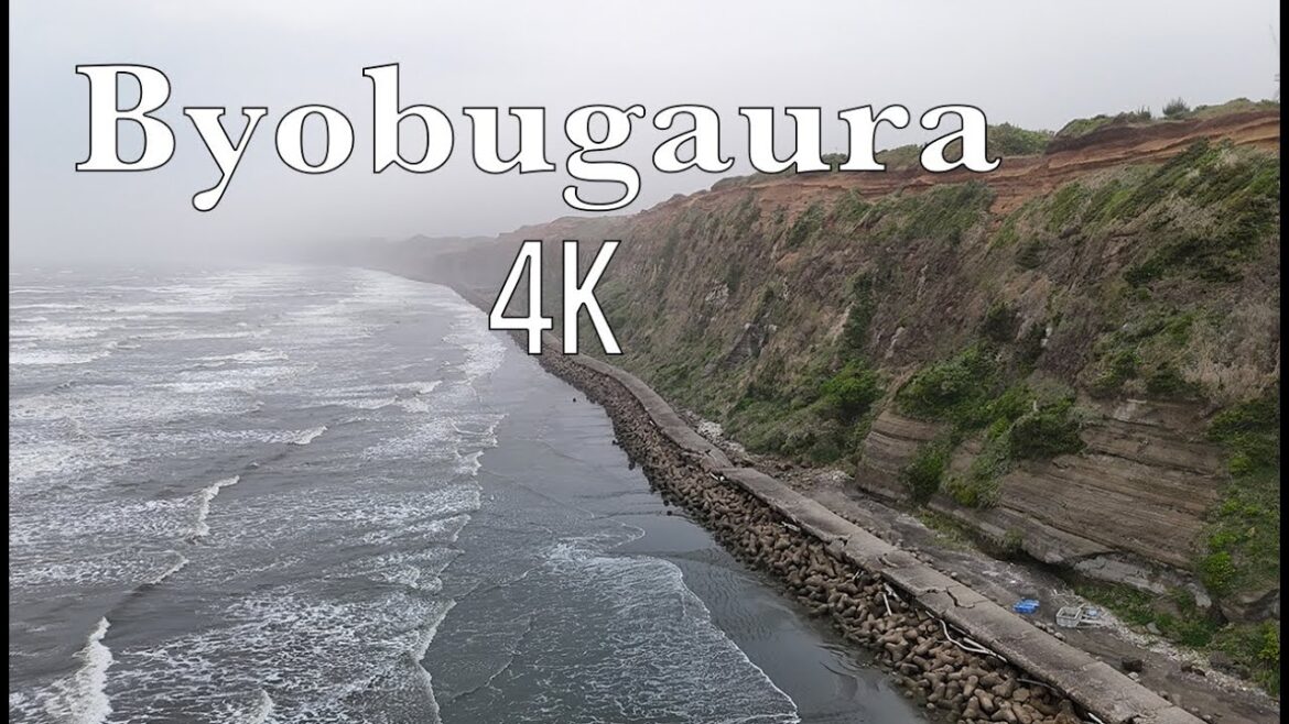 【4K Aerial Shooting】Spectacular cliff views! Chiba, Byobugaura 〜Like the Dover of the Orient 〜