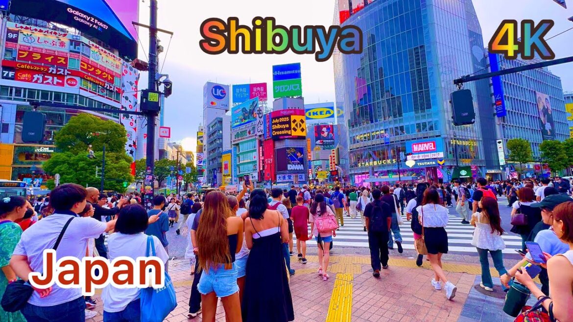 [4K HDR] Virtual Walking Tour around Shibuya City. Tokyo, Japan.