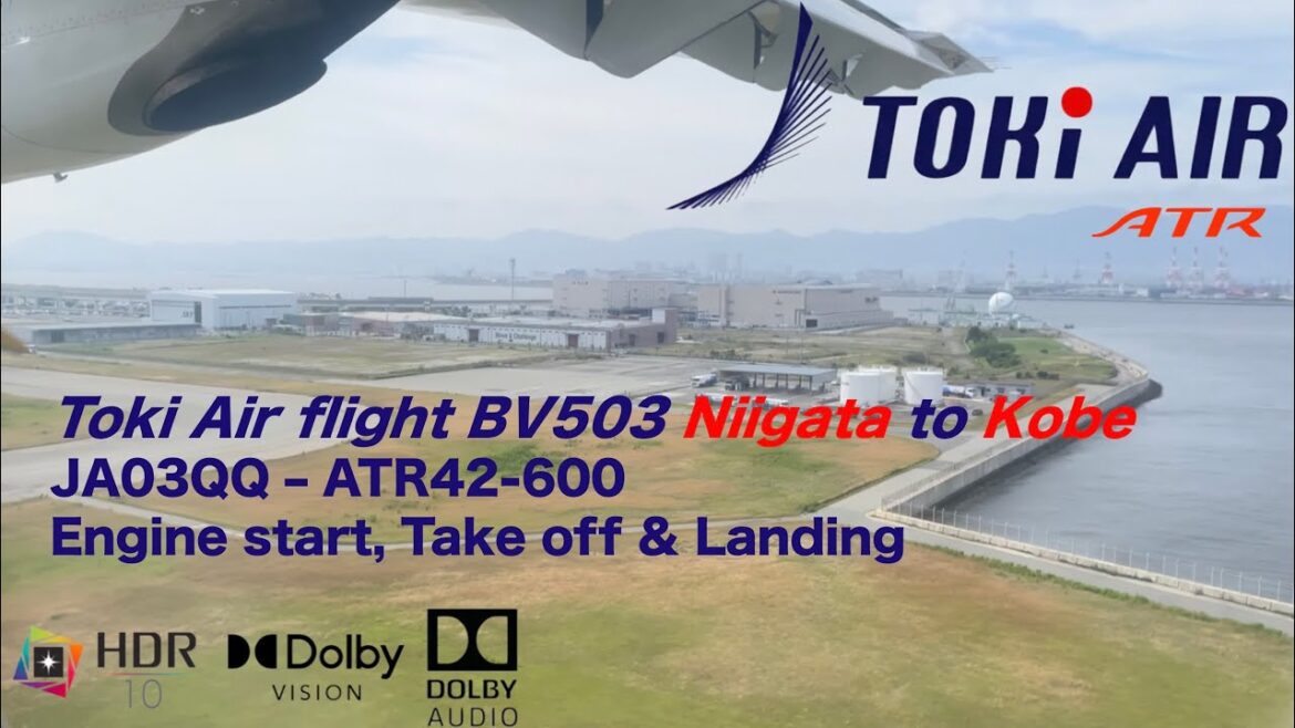 Toki Air ATR42-600 Niigata to Kobe Engine Start, Take Off & Landing in HDR Toki Air ATR42-600 Niigata to Kobe Engine Start, Take Off & Landing in HDR