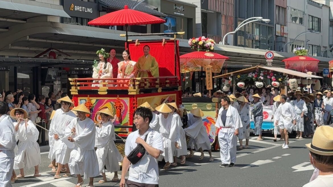 [4K] 花傘巡行 @ 四条通り(祇園祭後祭) 2025/7/24 Kyoto Hanagasa on Shijo Dori