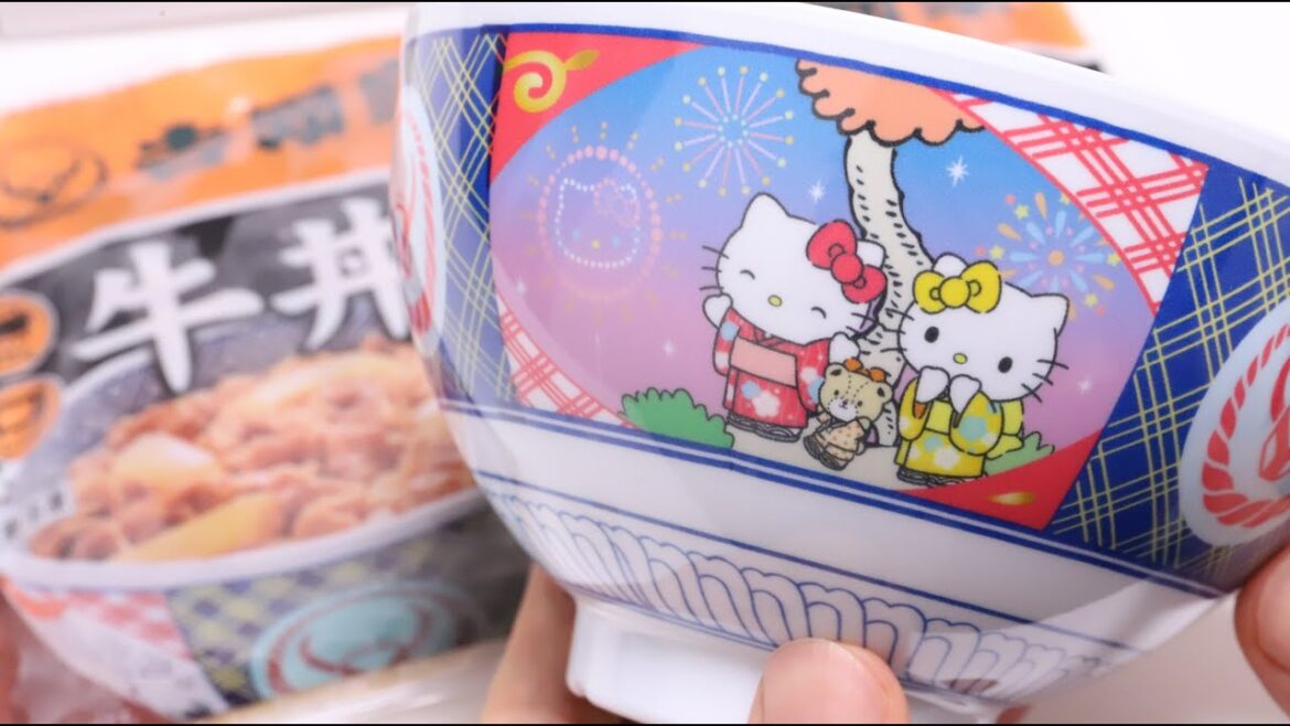 Hello Kitty Donburi Japanese Gyudon Beef Bowl Set Hello Kitty Donburi Japanese Gyudon Beef Bowl Set