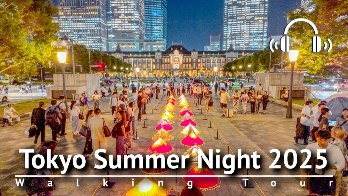 Tokyo Summer Night 2025 Walking Tour [4K/HDR/Binaural]