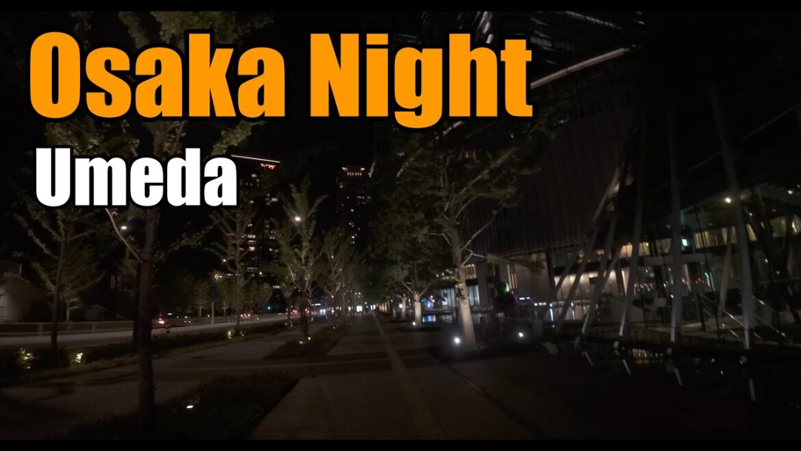 [4K HDR] Osaka Night Walk | Umeda's Dazzling Skyscrapers & City Sounds ASMR | Japan