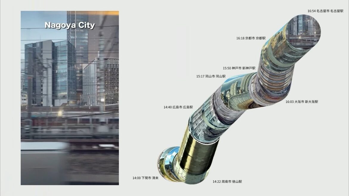 Shinkansen Trace Travel / TouchDesigner