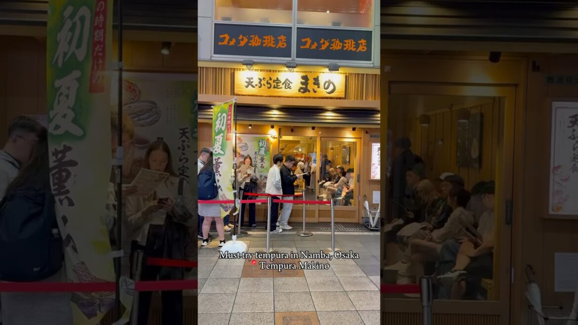 The best tempura spot in Osaka#travel japantravel #osaka #japan #food #japanesefood #shorts  #fyp