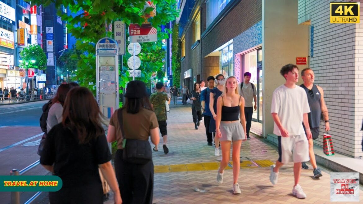 4K HDR Japan travel 2025 | Evening Walk in Shibuya (渋谷) Tokyo Japan | Relaxing Natural City ambience