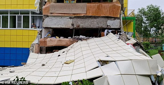 A kindergarten damaged by the earthquake is seen in Petropavlovsk-Kamchatsky, Kamchatka Krai, Russia, July 30, 2025. Administration of the Governor of Kamchatka Krai/Handout via REUTERS THIS IMAGE HAS BEEN SUPPLIED BY A THIRD PARTY. NO RESALES. NO ARCHIVES. MANDATORY CREDIT. REFILE - REMOVING DESCRIPTION OF IMAGE AS A SCREEN GRAB Verified by: Building, road layout, and building exteriors match file and satellite imagery Date confirmed by the corroborating local reports and official statements TPX IMAGES OF THE DAY