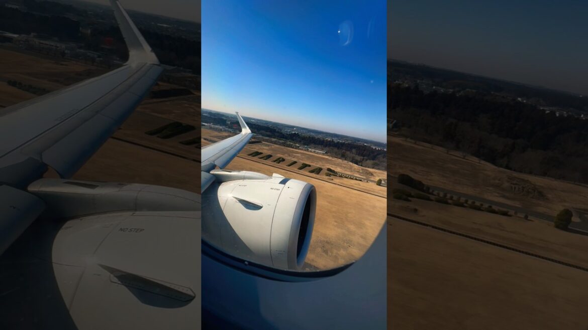 POV: taking off from Narita Airport #shorts #travel #short #airplane #koreanair #japan