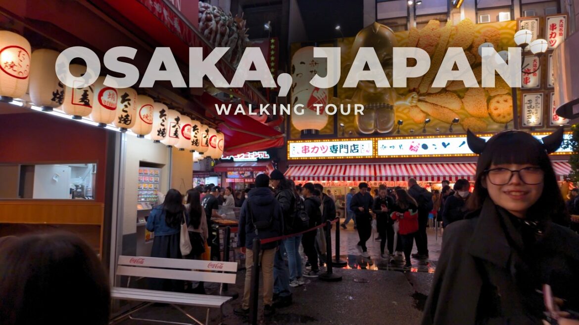 🇯🇵 Osaka, Japan Night Walk | Neon Lights & City Sounds in 4K UHD