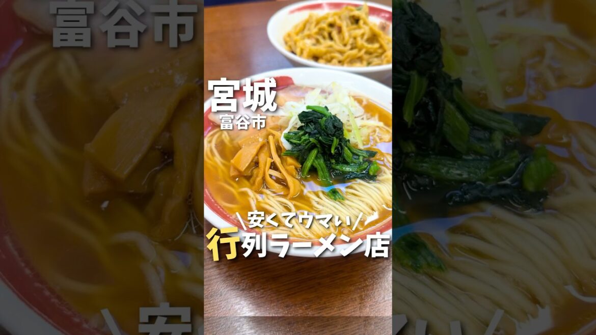 【宮城グルメ】安くてウマい。行列のできるラーメン屋🍜#宮城グルメ #仙台旅行 #宮城旅行 #仙台観光 #宮城観光 #仙台ラーメン #japanesefood #japantravel #shorts