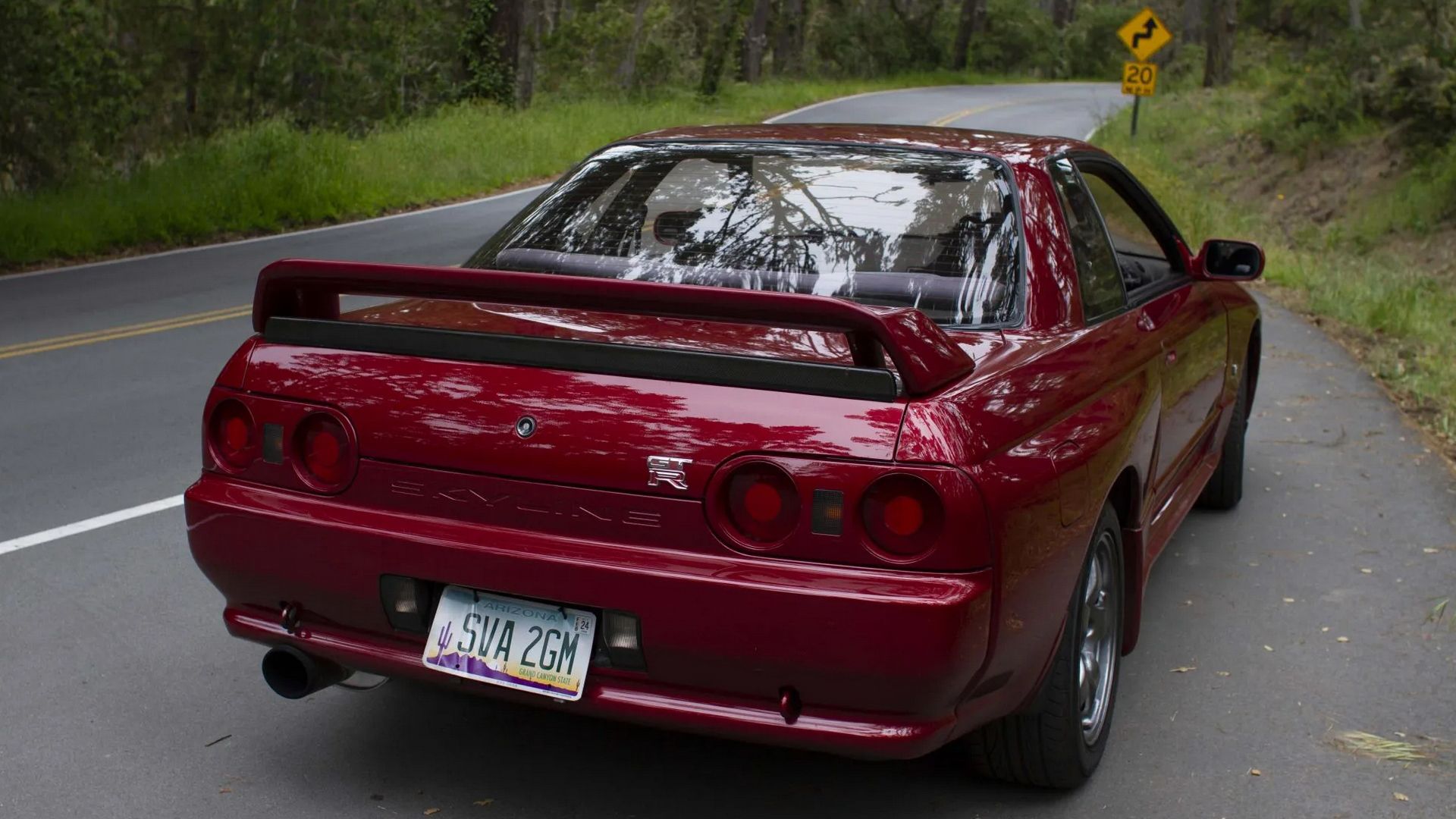 Red 1991 Nissan Skyline GT-R
