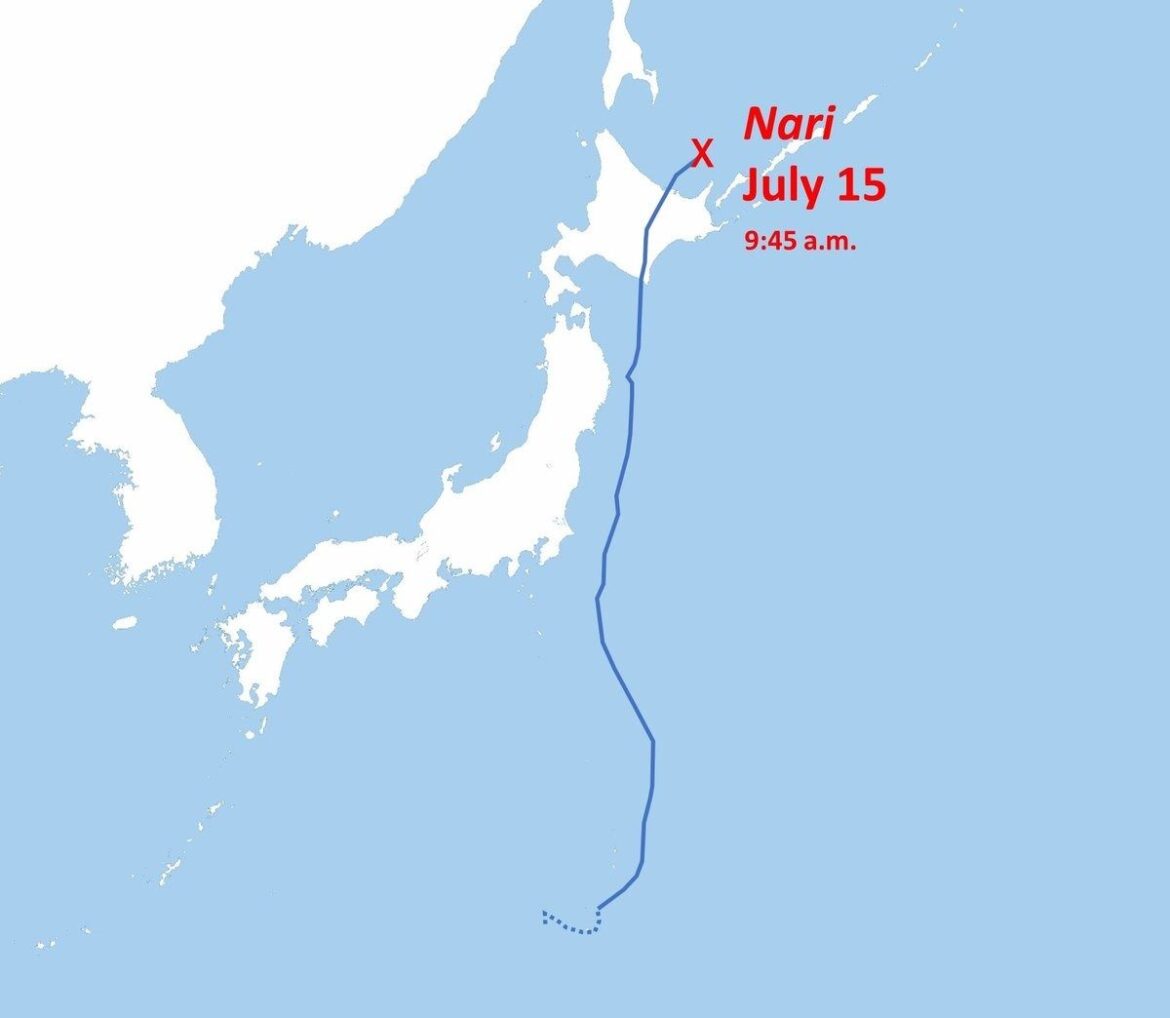 Typhoon Nari makes landfall over Japan’s Hokkaido Typhoon Nari makes landfall over Japan's Hokkaido