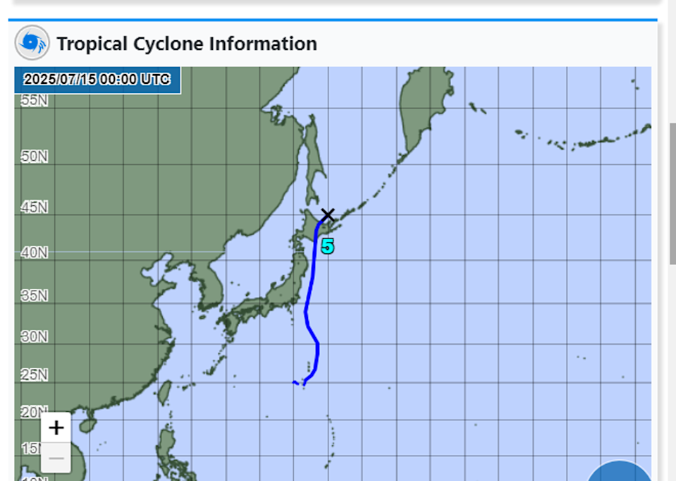 Path of Typhoon Nari (Japan Meteorological Agency)