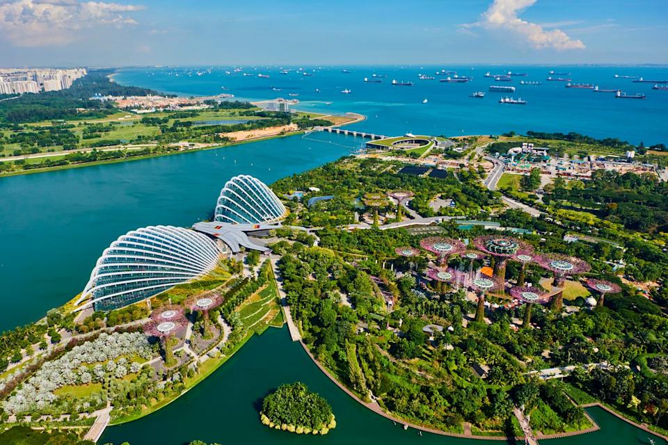 singapore, marina bay, garden by the bay, botanic garden, supertree grove and cloud forest