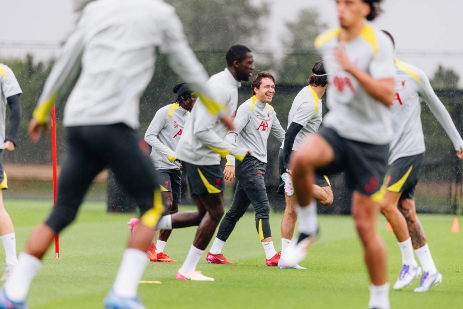 Liverpool squad in training