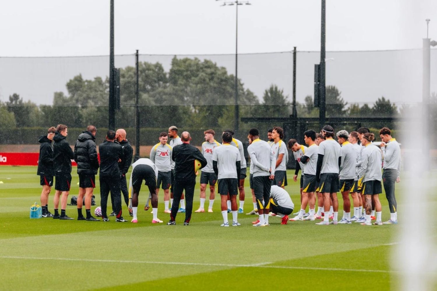 Liverpool squad in training