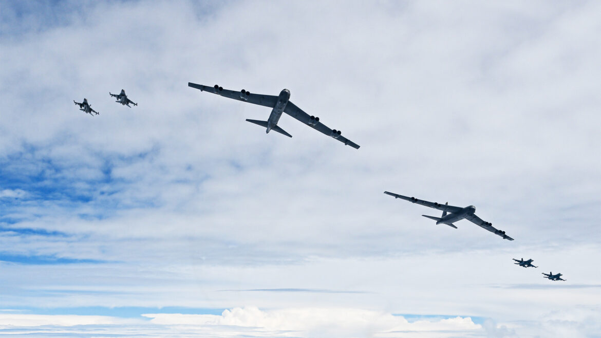 B-52s Escorted by Japanese and South Korean Fighters in Trilateral Exercise B-52s Escorted by Japanese and South Korean Fighters in Trilateral Exercise