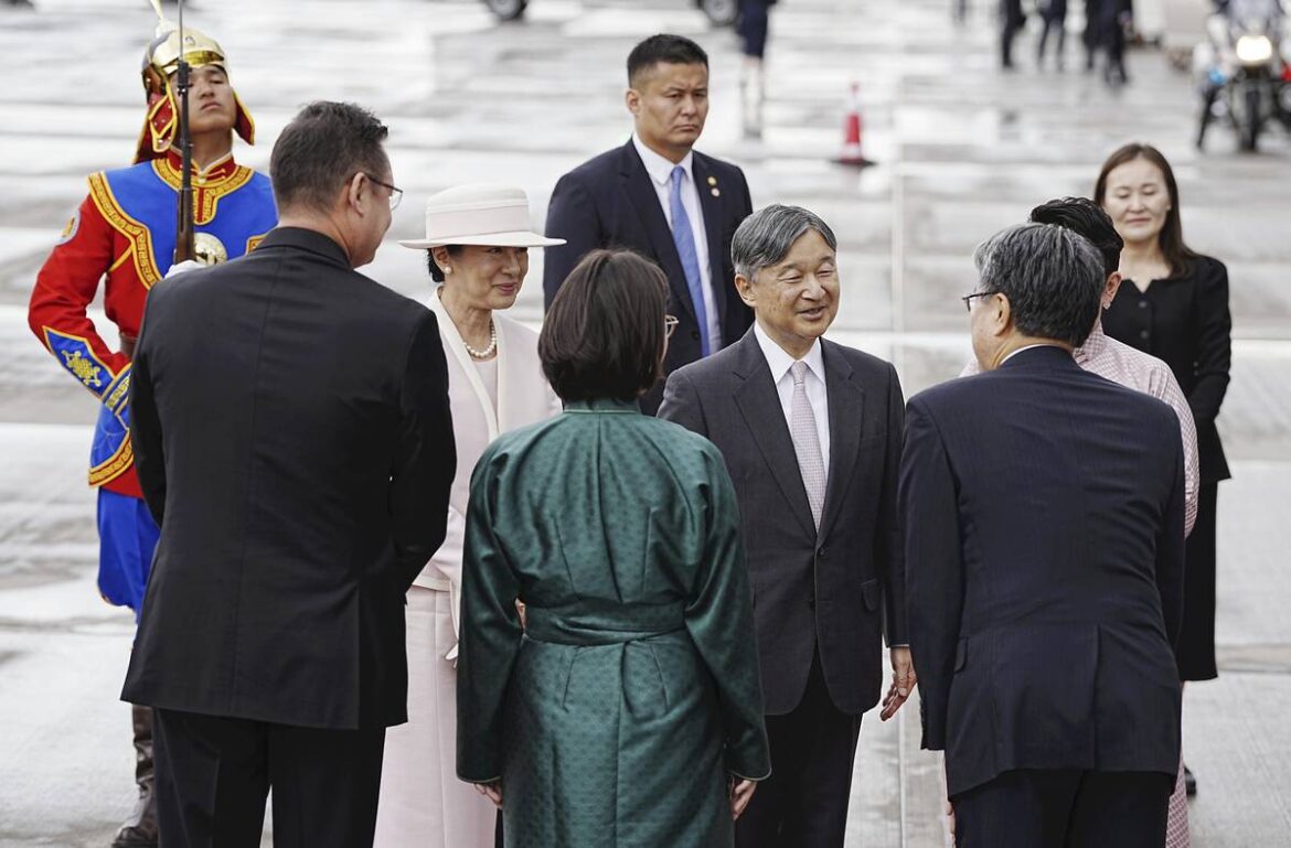 Japan’s imperial couple arrives in Mongolia to meet with President, mourns Japanese who died in internment