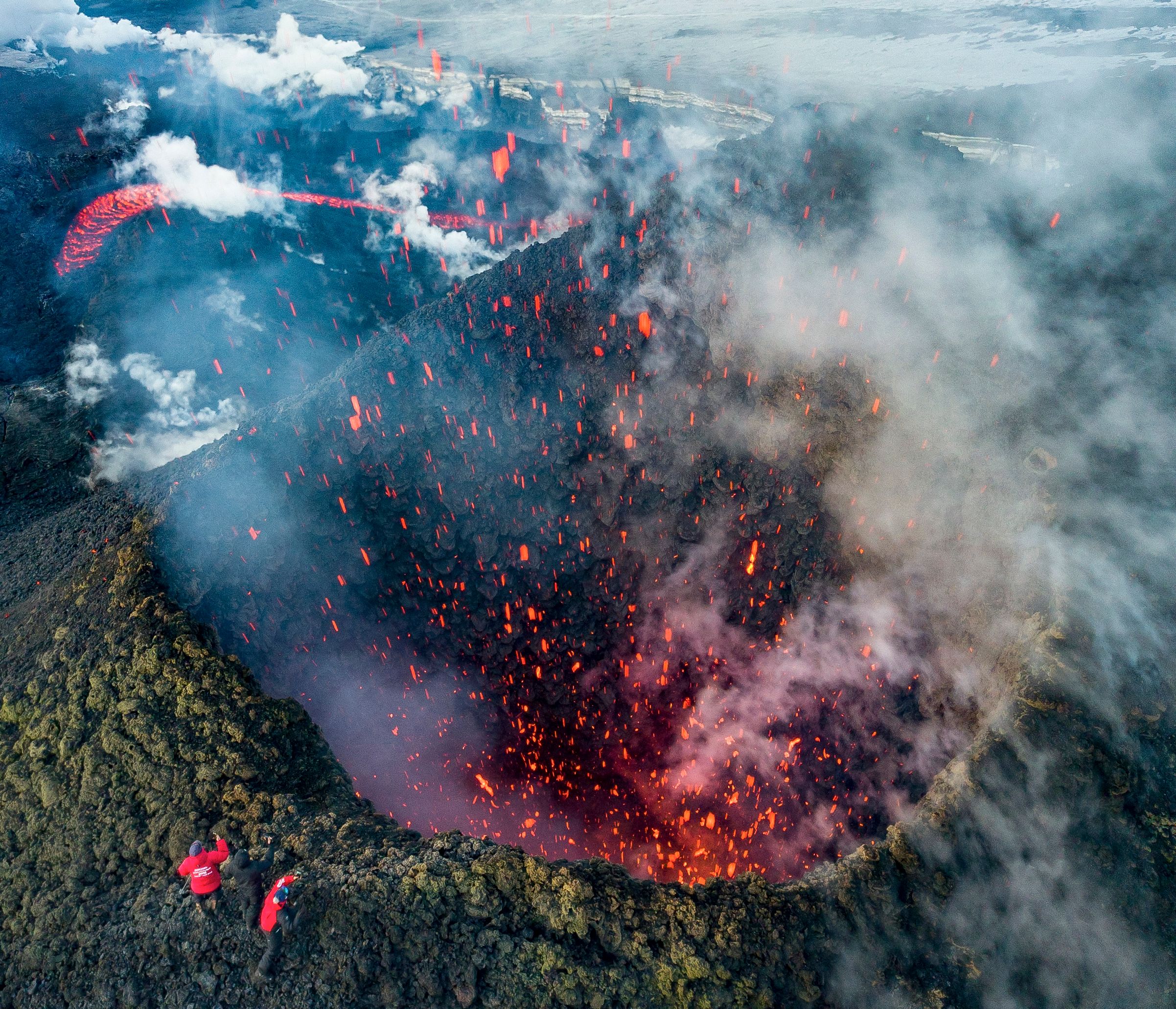 The Klyuchevskoy volcano pictured in 2021