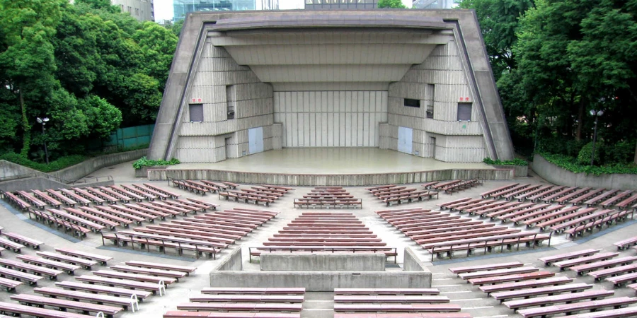 Empty stadium at the hibiya open air concert hall