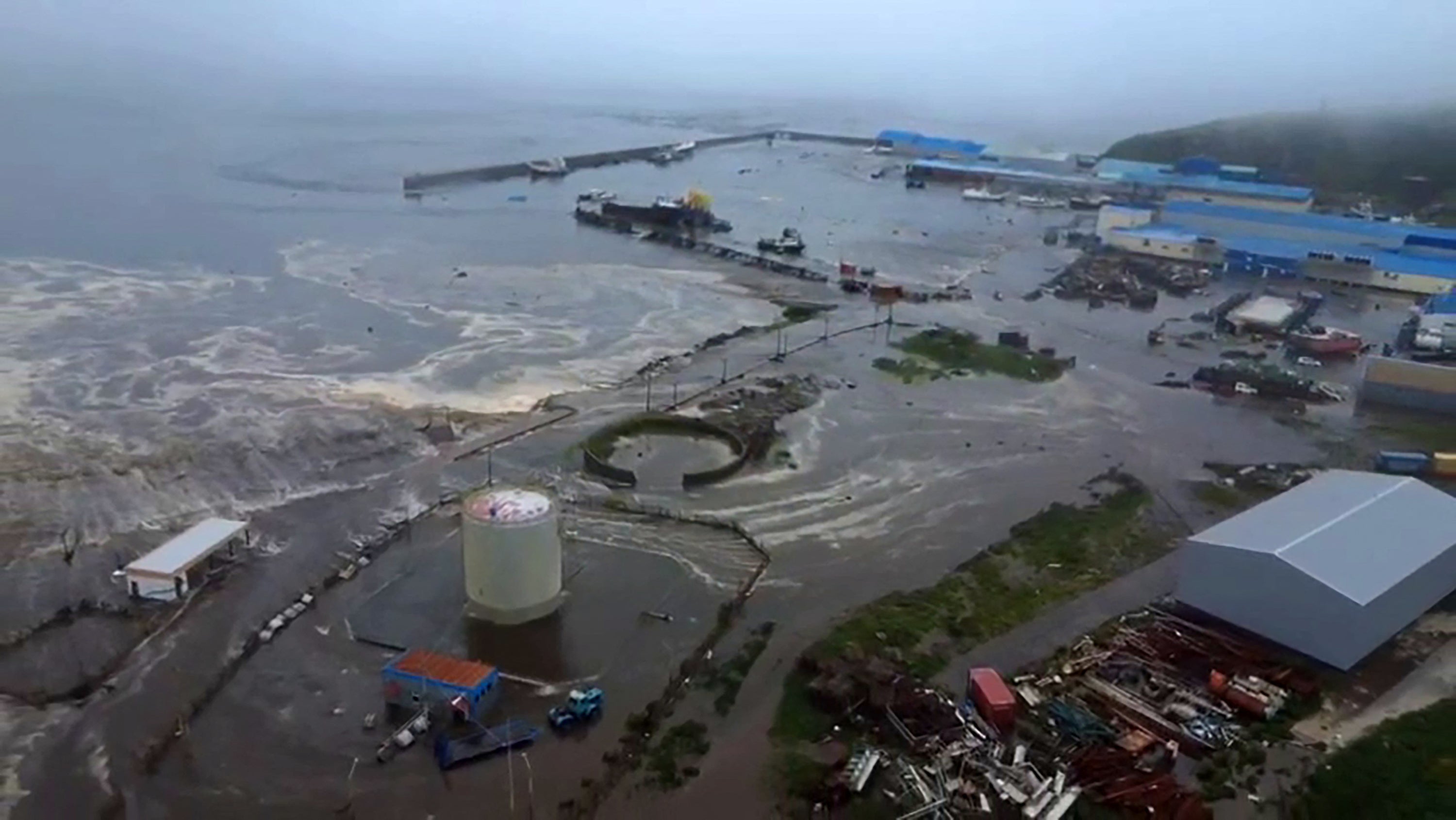 Tsunami hits Severo-Kurilsk on Paramushir island of Russia's northern Kuril islands