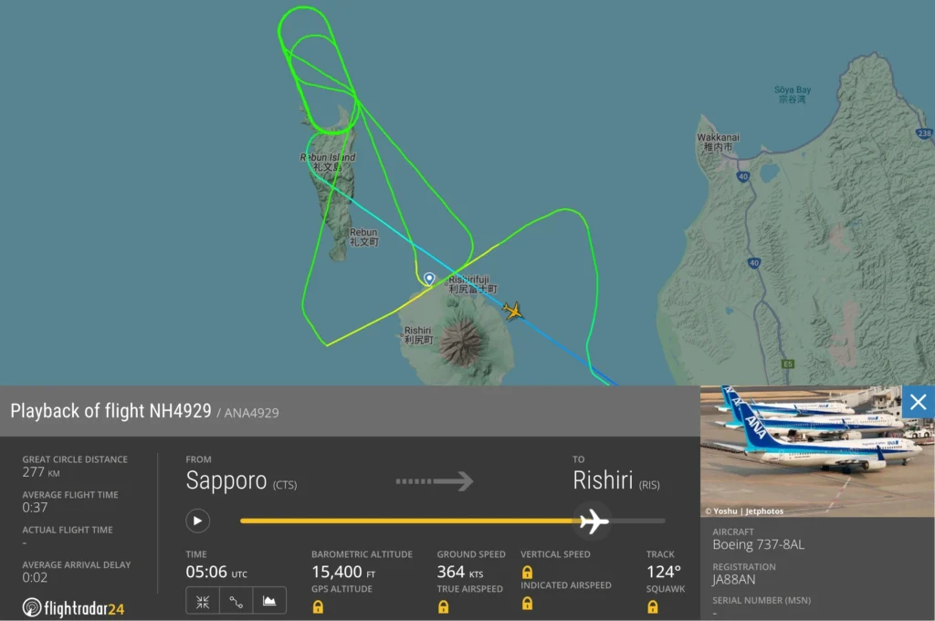 ANA 737 Pilots Failed to Land Twice at Rishiri, Returns to Sapporo