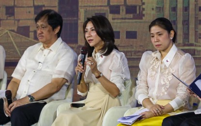 <p><strong>TOURISM INVESTMENTS.</strong> Tourism Secretary Christina Frasco (center) says the government is eyeing to court investors from other countries to look into opportunities in the Philippines’ tourism industry, during the 2025 post-SONA discussions in San Juan City on Tuesday (July 29, 2025). With her were Department of Agrarian Reform Secretary Conrado Estrella III (left) and Budget Secretary Amenah Pangandaman of the Marcos administration's food security and economic cluster. <em>(Contributed photo)</em></p>