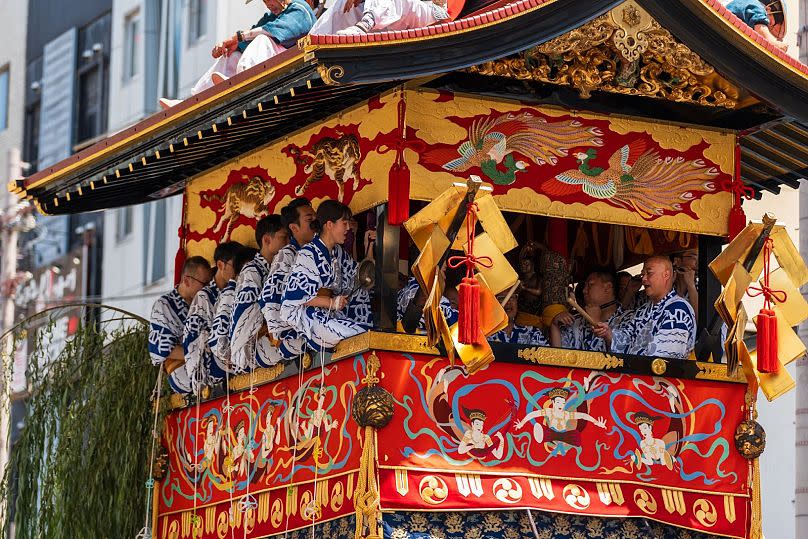 Each float is associated with a historical or mythological tale. 