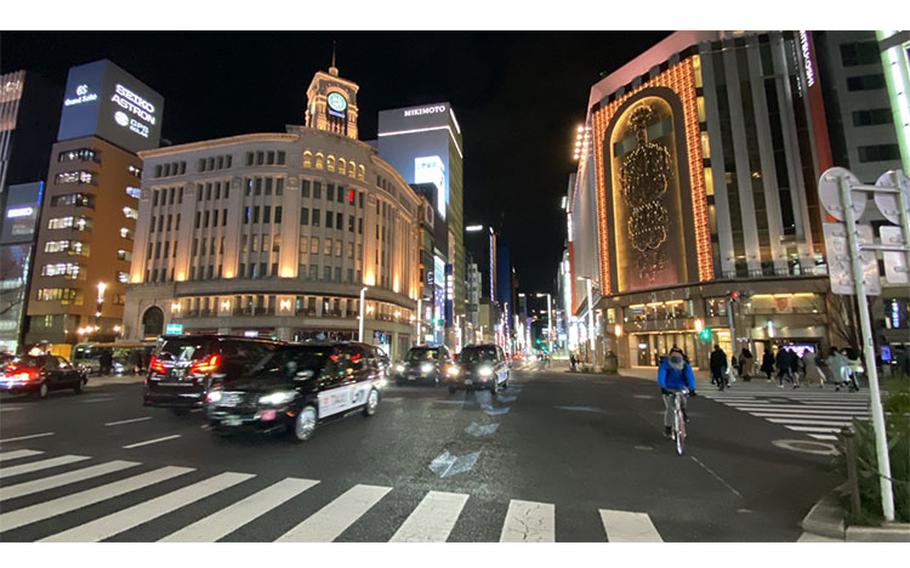 The Ginza4-chome intersection.