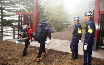 <p><strong>NEW RULES.</strong> A permanent gate set up at the Yoshida Trail's fifth station on Mount Fuji in Fujiyoshida, Yamanashi Prefecture, on June 13, 2025. Starting this year, both Shizuoka and Yamanashi, the two central Japan prefectures home to the mountain, will collect JPY4,000 per person climbing beyond its fifth stations. <em>(Jiji Press)</em></p>