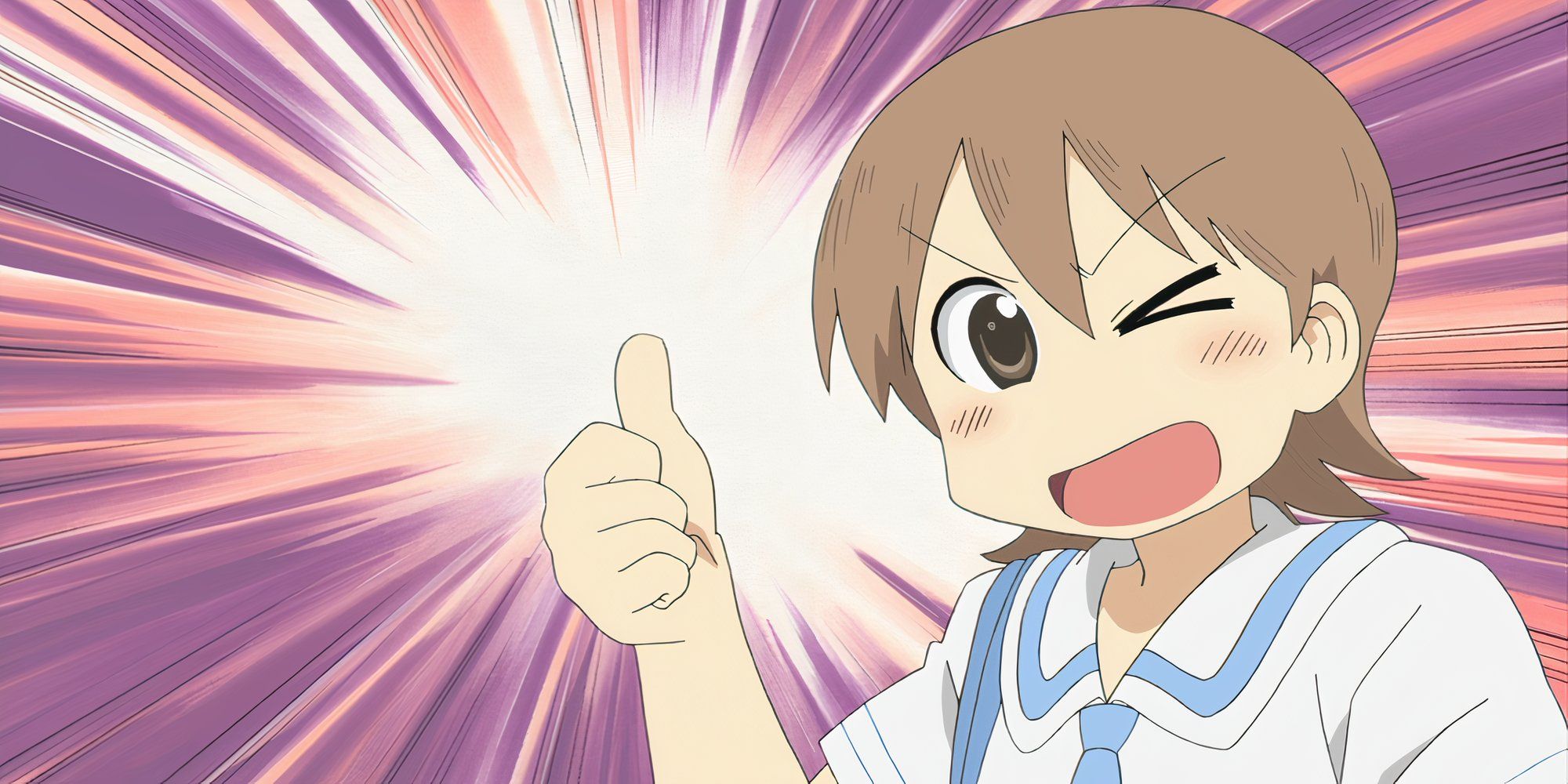 Yuko giving a thumbs up