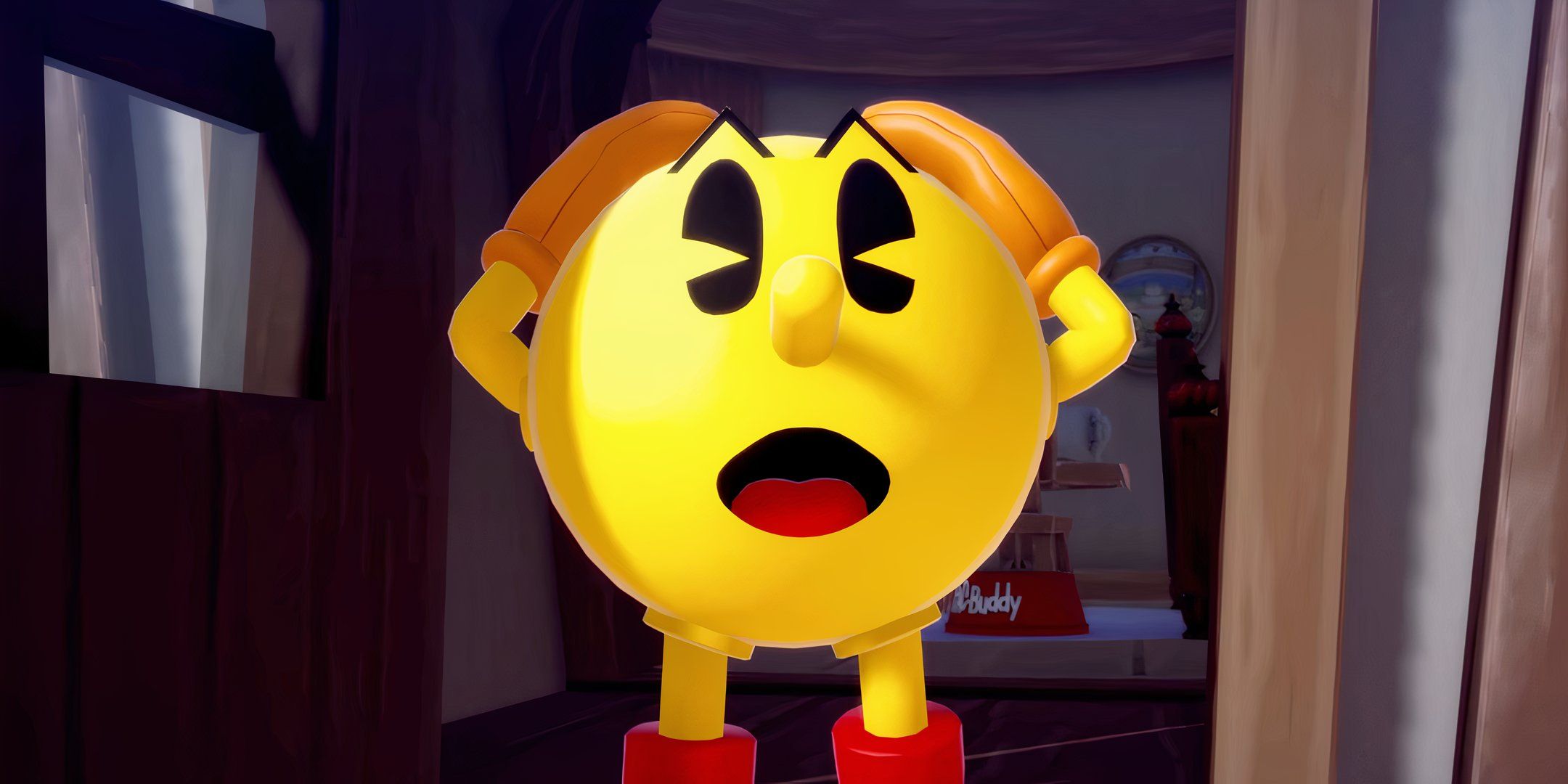 Pac-Man looking shocked in Pac-Man World 2 Repac.