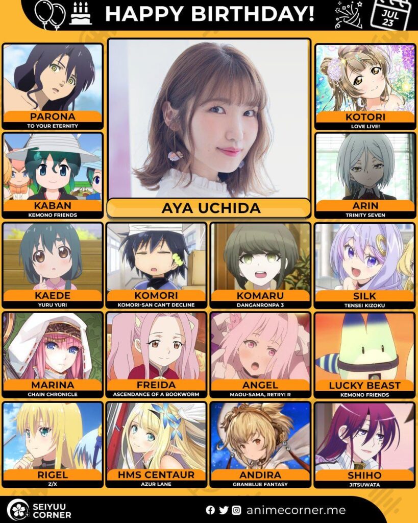 Happy 39th birthday Aya Uchida!