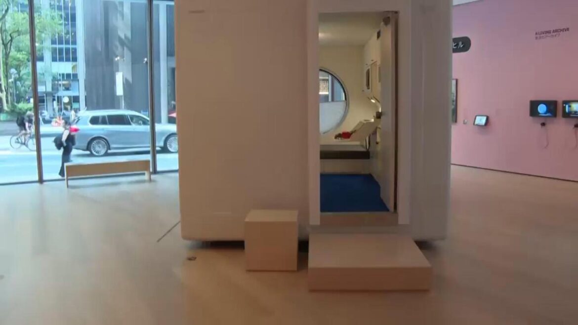 Iconic tiny Tokyo capsule home goes on display in New York
