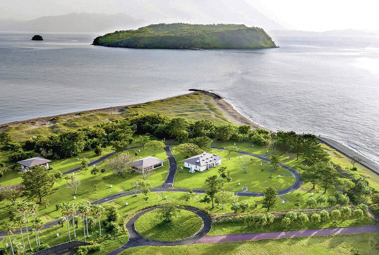 JAPAN NEWS
                                The sandbar is submerged at high tide.