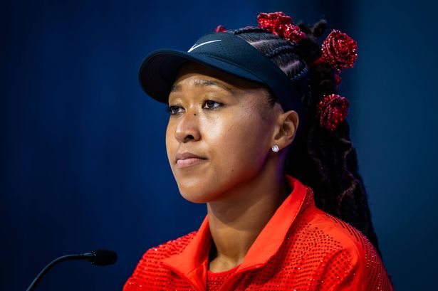 NEW YORK, NEW YORK - AUGUST 26: Naomi Osaka of Japan talks to the media after defeating Greet Minnen of Belgium in the first round on Day 3 of the US Open at USTA Billie Jean King National Tennis Center on August 26, 2025 in New York City (Photo by Robert Prange/Getty Images)