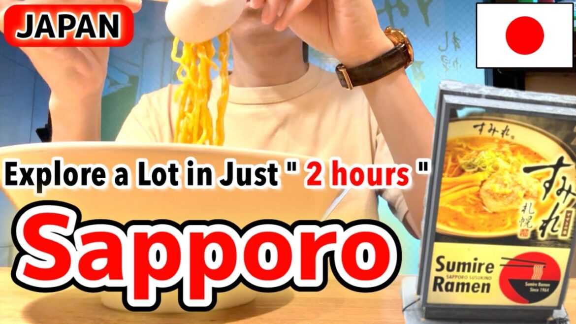 【2hours in Sapporo!!】Eat Sumire Ramen & Local convenience store