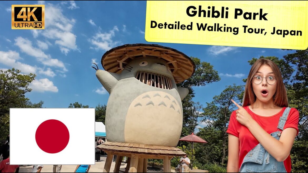 Studio Ghibli Warehouse Park WALKING TOUR Nagoya Japan CATBUS SPIRITED AWAY PONYO TOTORO 4K ASMR