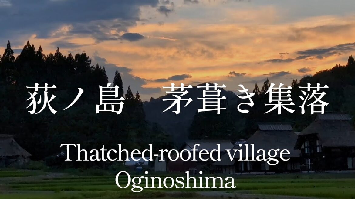 新潟県観光　荻ノ島　茅葺き集落　Niigata Prefecture Tourism: Oginoshima Thatched Roof Village, Japan